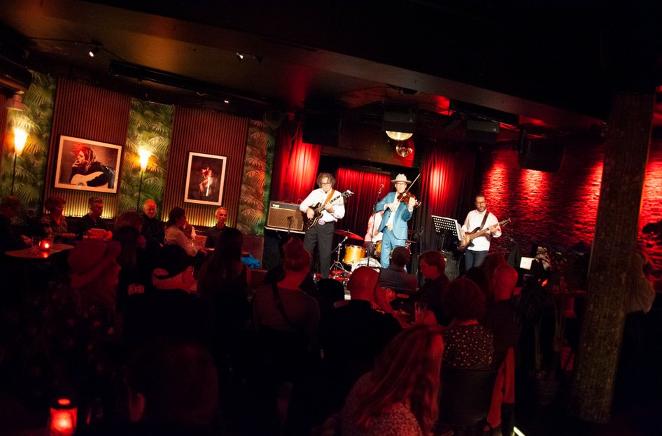 Doctor Django and his Nurses perform live at the music venue Drop Inn in Copenhagen.